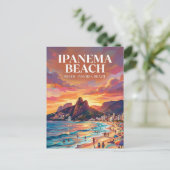 Ipanema-Strand Brasilien Postkarte (Stehend Vorderseite)