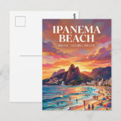 Ipanema-Strand Brasilien Postkarte (Vorne/Hinten)