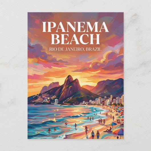 Ipanema-Strand Brasilien Postkarte (Vorderseite)