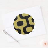 Ipanema Strand-Bürgersteigsentwurf Runder Aufkleber (Umschlag)