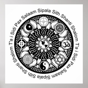 iPeace Mandala-Plakat Poster