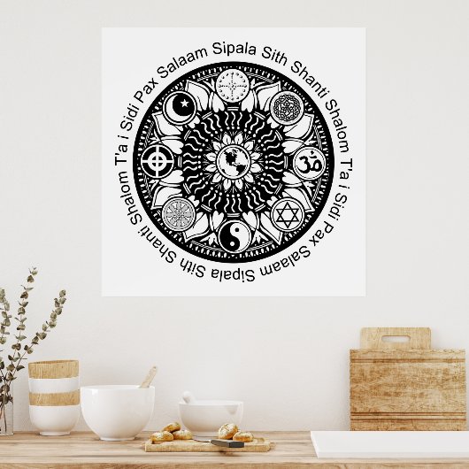 iPeace Mandala Poster (Küche)