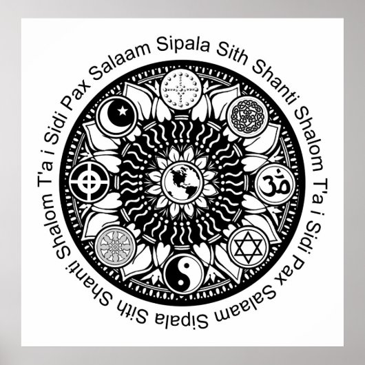 iPeace Mandala Poster (Vorne)