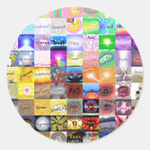 Iphelia Gefühls-Aufkleber Runder Aufkleber