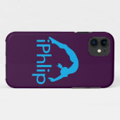 iPhlip blauer GymnastikGymnast Case-Mate iPhone Hülle (Rückseite (Horizontal))