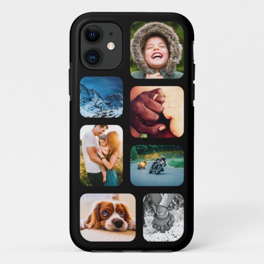 iPhone11 FotoCollage Template umgerundet stark Case-Mate iPhone Hülle (Rückseite)