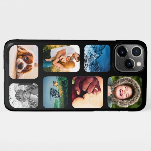 iPhone11 Pro Max 7 FotoCollage gerundet iPhone Hülle (Rückseite (Horizontal))