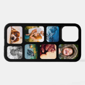 iPhone12 Pro Foto Collage Template Rundete Telefon iPhone Hülle (Rückseite (Horizontal))