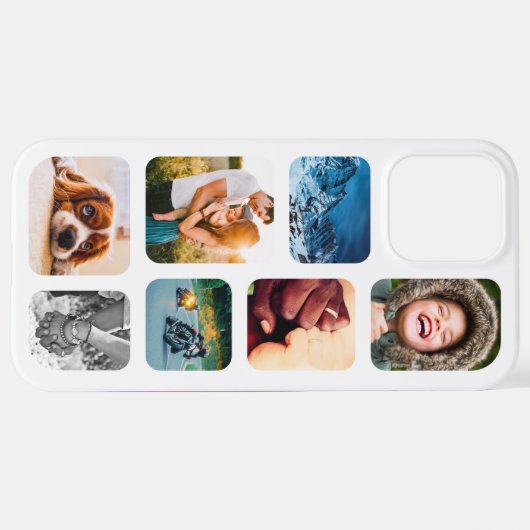 iPhone12 Pro Max FotoCollage Vorlage Rundete iP iPhone Hülle (Hinten horizontal)