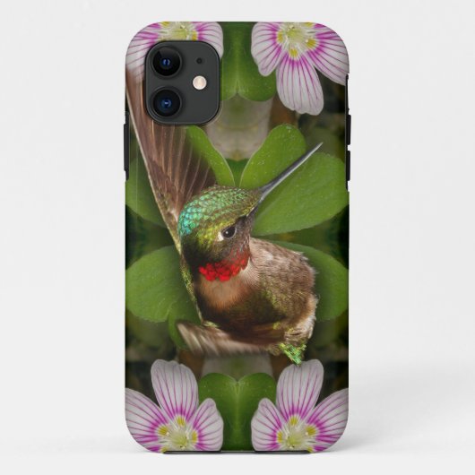 iphone4 Fall - Kolibri in der Blüte Case-Mate iPhone Hülle (Rückseite)