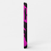 iPhone 11 Case Brushy Black & Pink | Anpassbar (Hinten/Links)