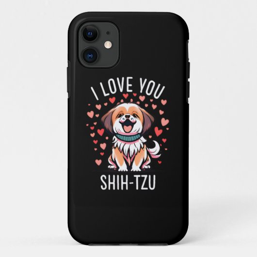 iPhone 11 Fall - Mit Zeichnend Ich Liebe Shih Tzu Case-Mate iPhone Hülle (Rückseite)