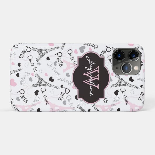 iPhone 11 Hülle | Paris | Eiffelturm | Herz (Rückseite (Horizontal))