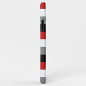 iPhone 11 Hülle | Streifen | Rot, Grau, Schwarz (Hinten/Rechts)