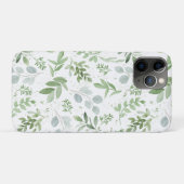 IPhone 11 Pro Case Hahnentrittmuster Eucalyptus Bl (Rückseite (Horizontal))