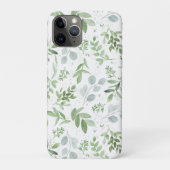 IPhone 11 Pro Case Hahnentrittmuster Eucalyptus Bl (Rückseite)