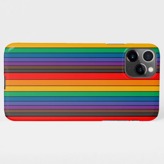 iPhone 11 Pro Max Regenbogen Muster Hülle (Rückseite (Horizontal))