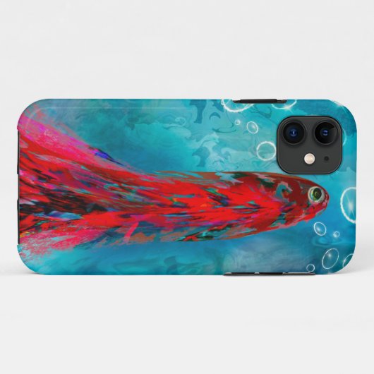 iPhone 11 Tough Case Swimming Fish (Rückseite (Horizontal))