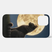 iPhone 12 cat and moon phone case (Rückseite (Horizontal))