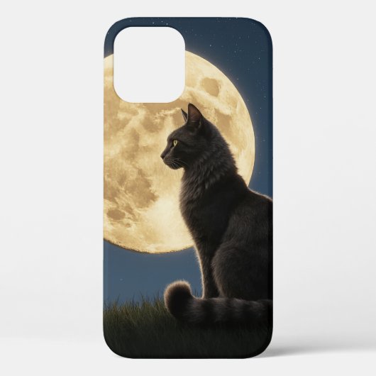 iPhone 12 cat and moon phone case (Rückseite)
