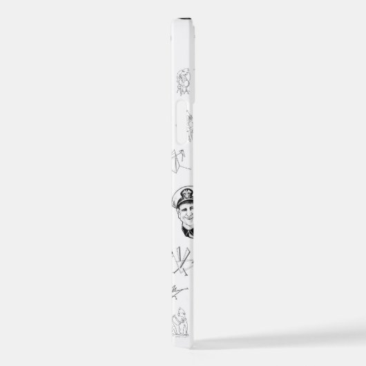 iPhone 12 Fall mit Art Hofmann lineart iPhone Hülle (Rechte Seite)