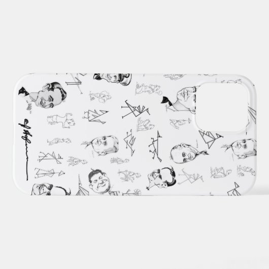 iPhone 12 Fall mit Art Hofmann lineart iPhone Hülle (Rückseite (Horizontal))