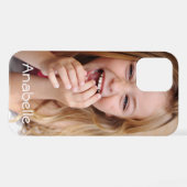 iPhone 12 Fall mit Foto und Name Hülle (Rückseite (Horizontal))
