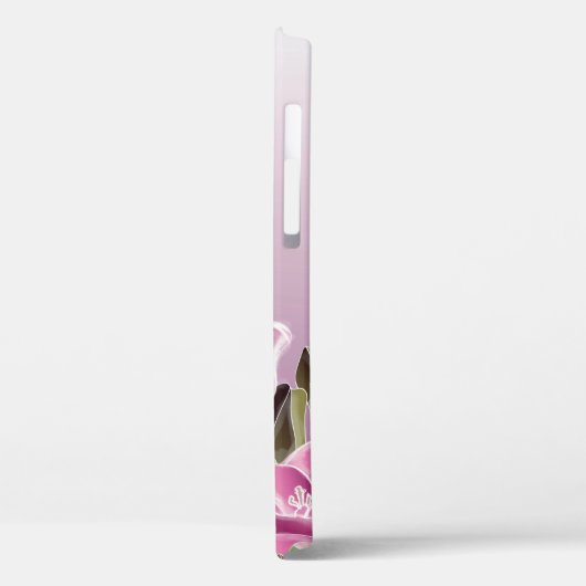 iPhone 12 Fall - Monogramm und Freesia Aquarell Case-Mate iPhone Hülle (Rückseite / Links)