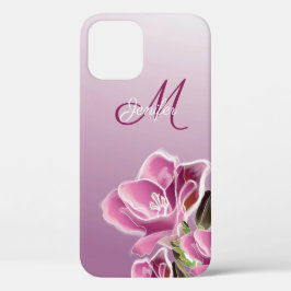 iPhone 12 Fall - Monogramm und Freesia Aquarell Case-Mate iPhone Hülle