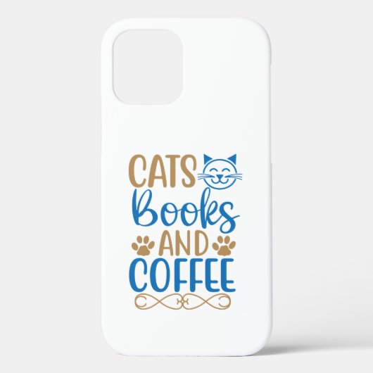 iPhone 12 Fallkatzen, Bücher und Kaffee Case-Mate iPhone Hülle (Rückseite)