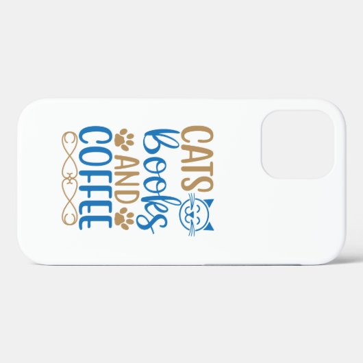 iPhone 12 Fallkatzen, Bücher und Kaffee Case-Mate iPhone Hülle (Rückseite (Horizontal))