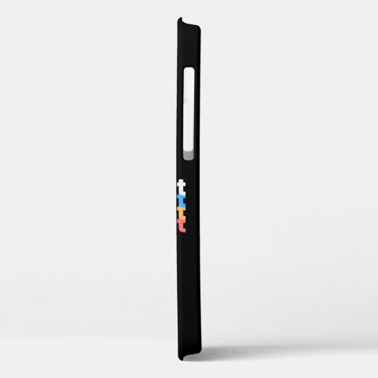 iPhone 12 Hüllen Schwarz & Beige Farbige Typografi (Rückseite / Links)