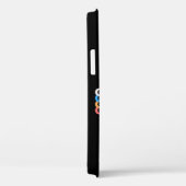 iPhone 12 Hüllen Schwarz & Beige Farbige Typografi (Rückseite / Rechts)