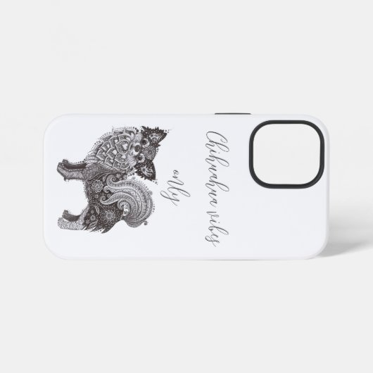 iPhone 12 Mini Case Chihuahua vibes iPhone Hülle (Rückseite (Horizontal))