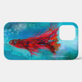 iPhone 12 Pro - ein Fall eines Red Feathered Fish Case-Mate iPhone Hülle (Rückseite (Horizontal))