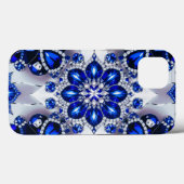 iPhone 13 Case-Mate mit blauen weißen Farben Hülle (Rückseite (Horizontal))