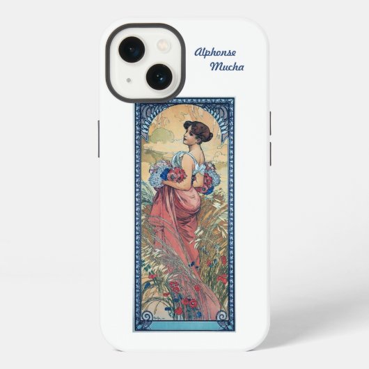 iPhone 13 Fall Alphonse Mucha Art Nouveau Hülle (Rückseite)