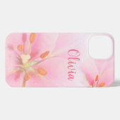 iPhone 13 Fall Pink Lily Lady/Girl/Frau Hülle (Rückseite (Horizontal))