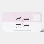 iPhone 13 Hülle rosa weiß (Rückseite (Horizontal))