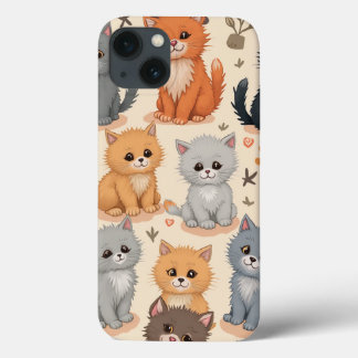 iPhone 13 Hüllen Niedliches Kittenmuster