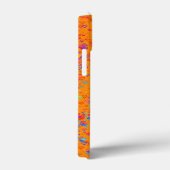 iPhone 13 Mini Case Orange & Mixed Color Hearts (Rückseite / Rechts)