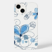 iPhone 14 Case-Blue Blumen Case-Mate iPhone Hülle (Rückseite)