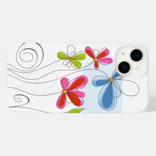 iPhone 14 Case-Painted-Blume Case-Mate iPhone Hülle (Rückseite (Horizontal))