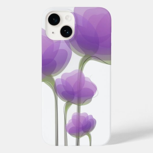iPhone 14 Case-Purple Flowers Case-Mate iPhone Hülle (Rückseite)