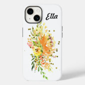 iPhone 14 Case Tough with Yellow Flowers (Rückseite)
