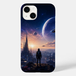 iPhone 14-Hülle • Sci-Fi futuristische Stadtlandsc Case-Mate iPhone 14 Hülle