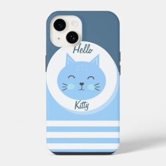 iPhone 14 Hüllen Hello Kitty Weiß & Blau Farbe Hülle