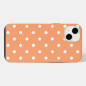 iPhone 14 Plus harte Gehäuse Orange Punkt Hülle (Rückseite (Horizontal))