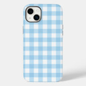 iPhone 14 Plus Tough Phone Case Gingham blau (Rückseite)