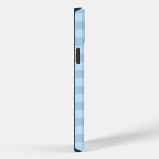 iPhone 14 Plus Tough Phone Case Gingham blau (Rückseite / Rechts)